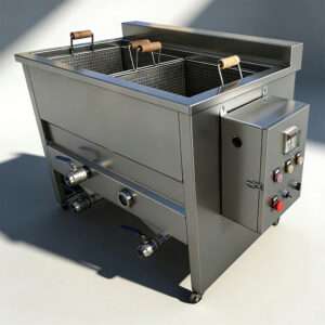 semi automatic frying machine/basket type frying machine/fryer